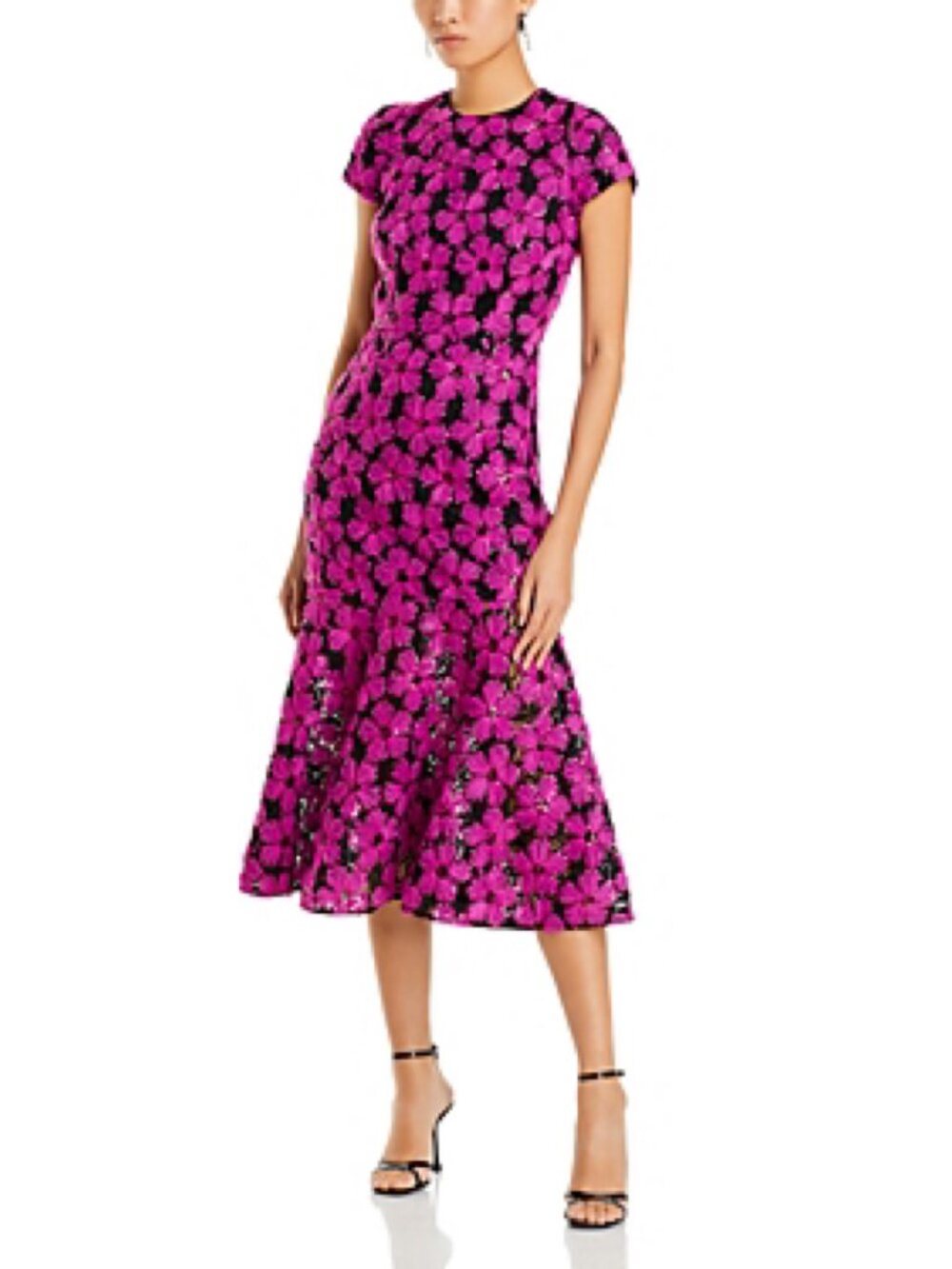 Milly Tahlia Sequined Tulle Mesh Midi Dress